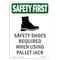 Signmission OSHA Sign, Shoes Required, 14in X 10in Rigid Plastic, 10" W, 14" H, Portrait, OS-SF-P-1014-V-11351 OS-SF-P-1014-V-11351 - alternate 1